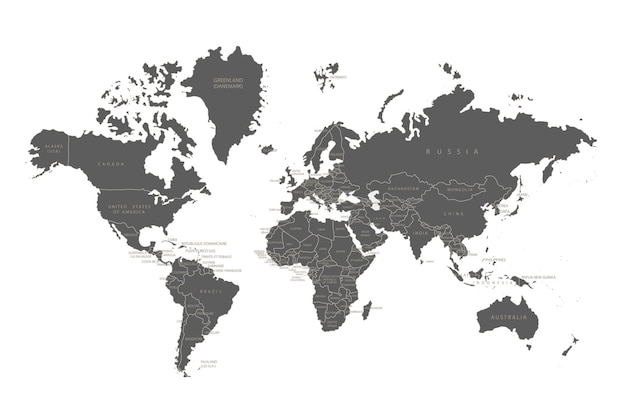 Political map of the world