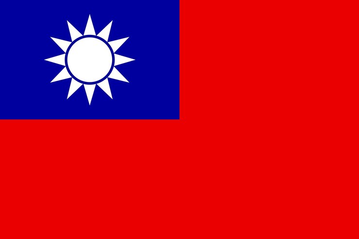 Vector political symbol flag of taiwan vector illustration
