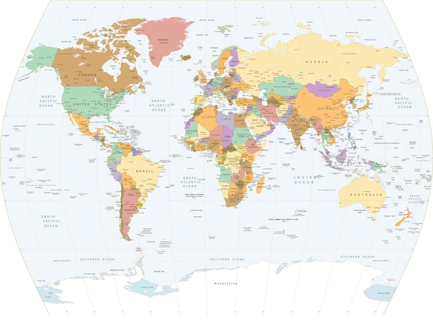 Vector political world map