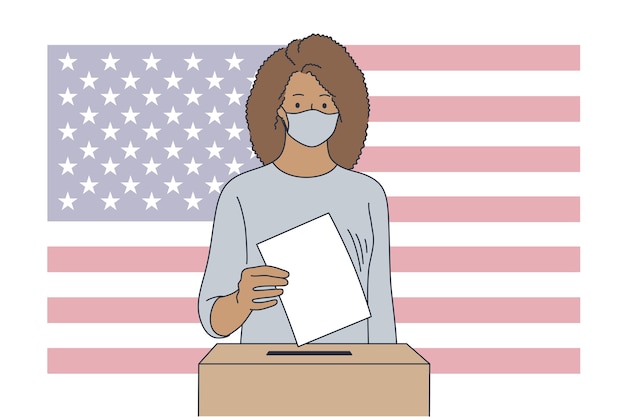 Vector politics, election, usa, voting concept.