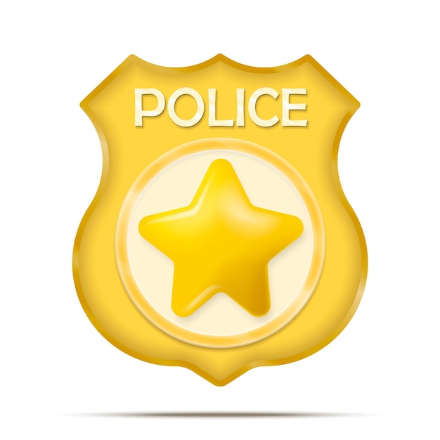 Politie badge Vector illustratie Eps