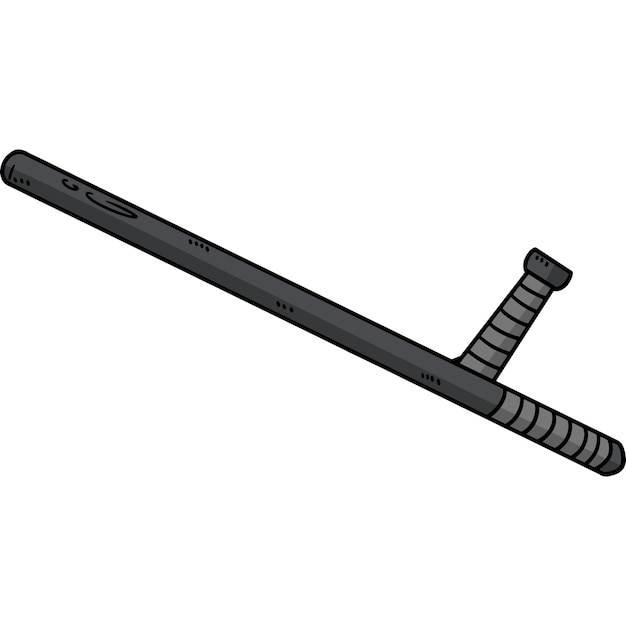 Politie Baton Cartoon Gekleurde Clipart Illustratie