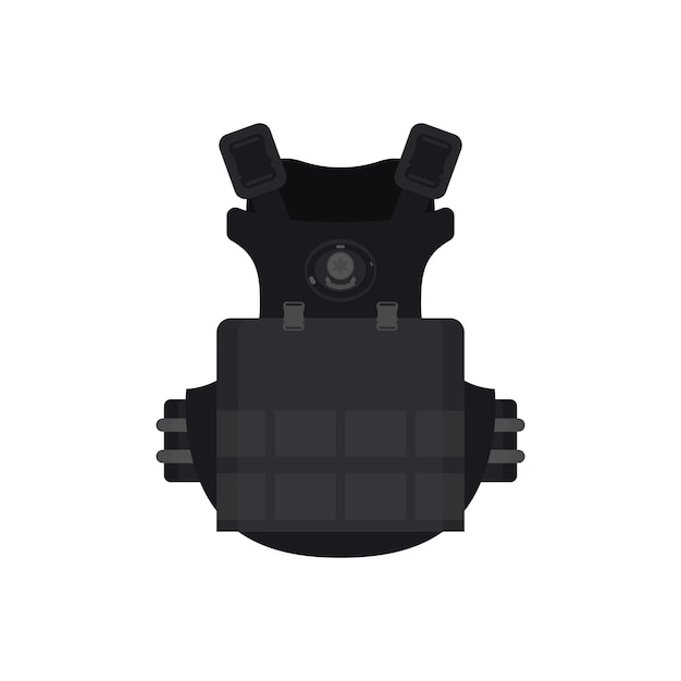 Politie flak jas of kogelvrij vest cartoon vector illustratie