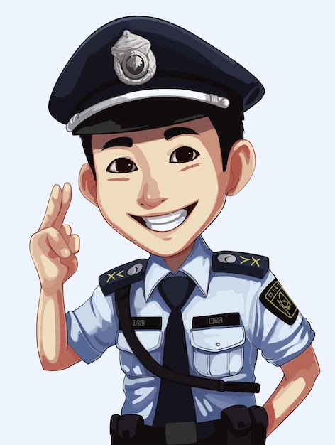 Politieagent vectorillustratie