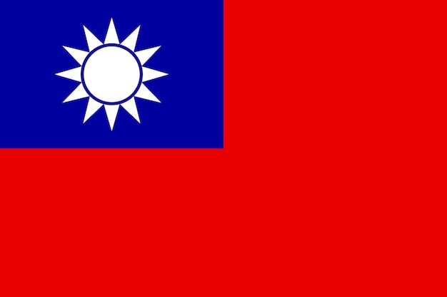 Politiek symbool Vlag van Taiwan vectorillustratie