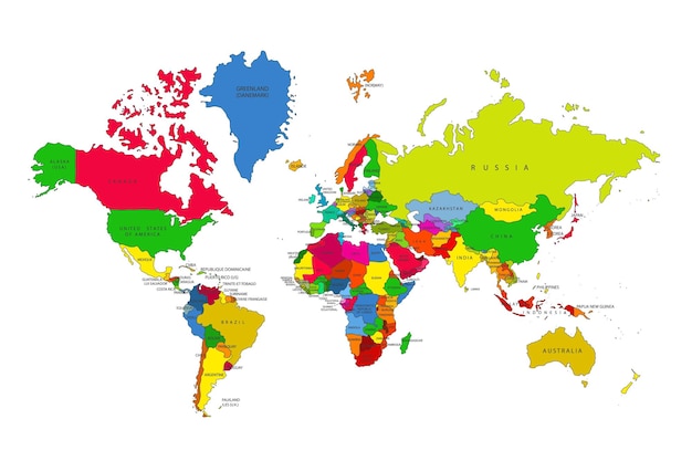 Politieke kaart van de wereld