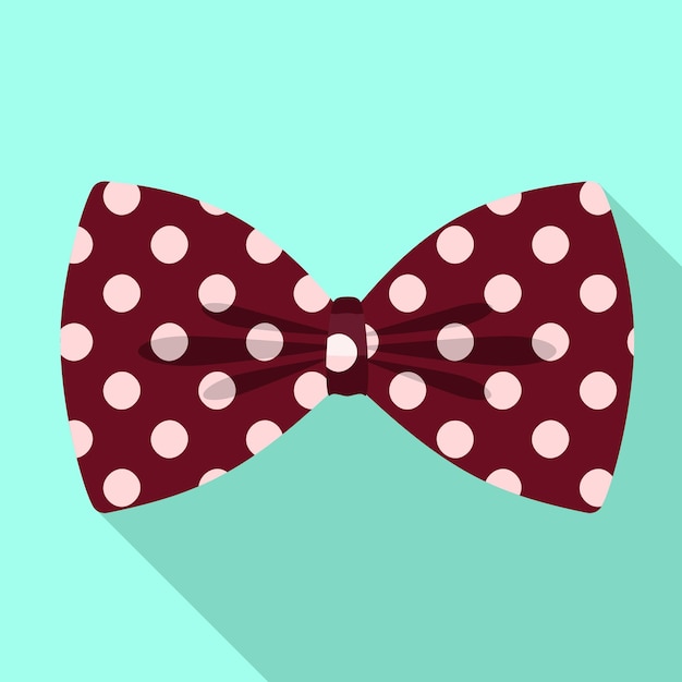 Polka bow tie icon Flat illustration of polka bow tie vector icon for web design