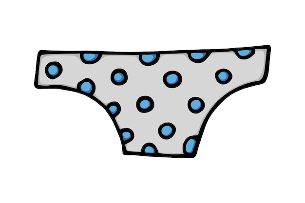 Polka dot slip biancheria intima vestiti doodle linea cartone animato