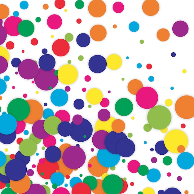 Polka dot gekleurde confetti illustraties Vector textuur achtergrond voor bruiloft of feest uitnodiging wenskaart label label