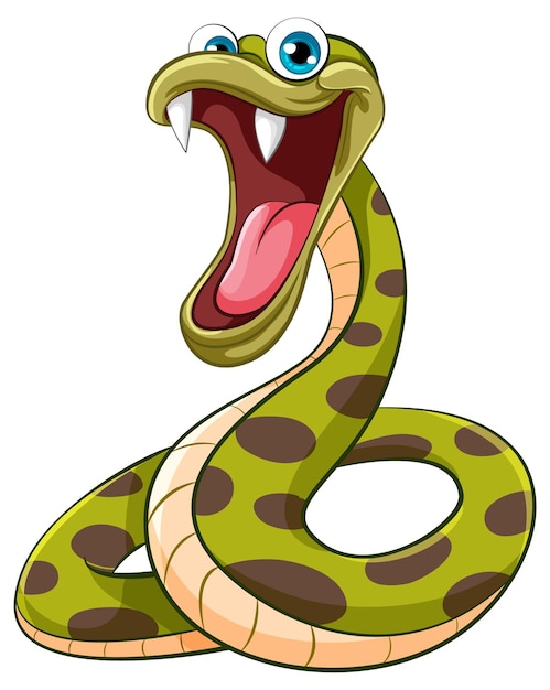 Vector polka dot green snake