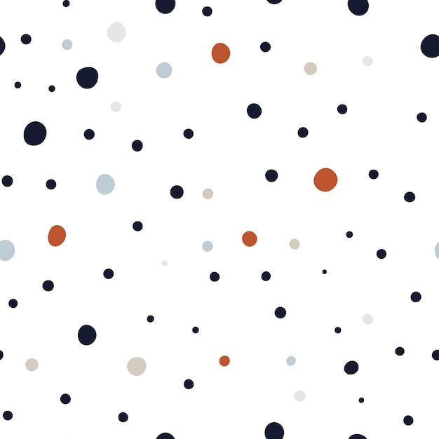 Polka dot naadloze patroon Cute Confetti Abstract geregeld handgetekende cirkels