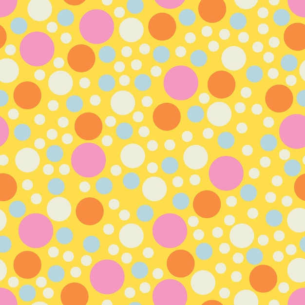 Polka dot patroon achtergrond, kleurrijke schattig ontwerp vector. Eenvoudige patroonachtergrond.