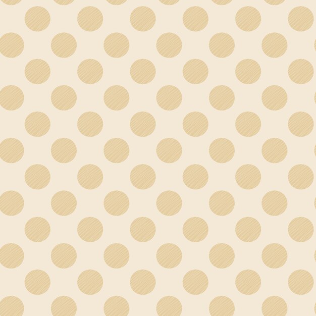 Vettore motivo a pois colore beige stile vintage