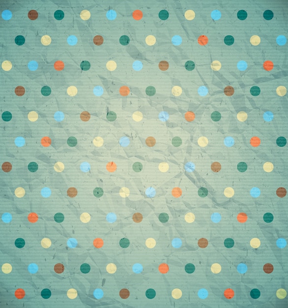 Polka dot pattern on blue background