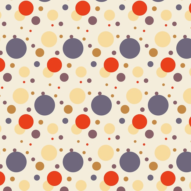 Polka dot pattern of shades of autumn on a gentle light background vector illustration