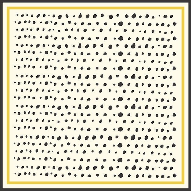 파스텔 노란색 바탕에 물방울 무늬 스카프 패턴