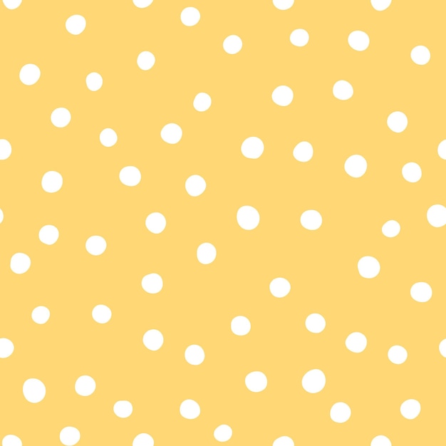 Polka dot seamless pattern cute confetti abstractly arranged handdrawn circles