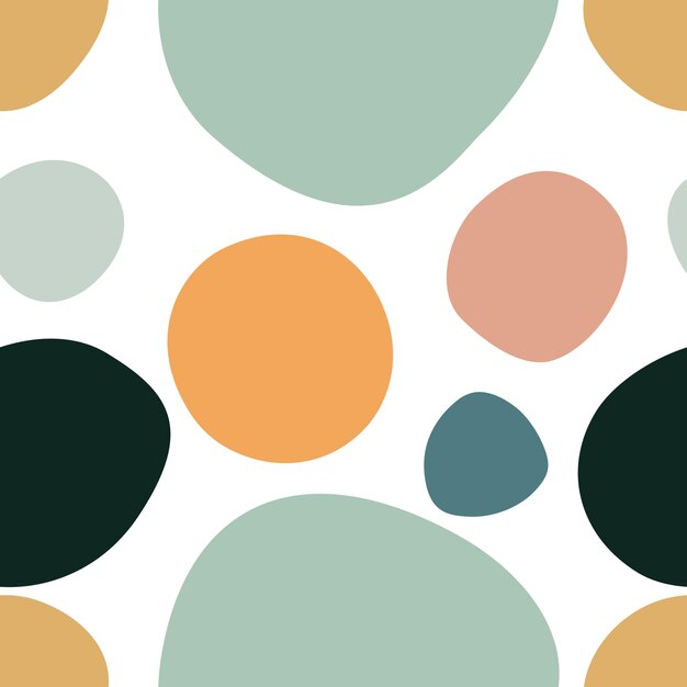 Polka dot Seamless repeat pattern of colorfull circles points Vector