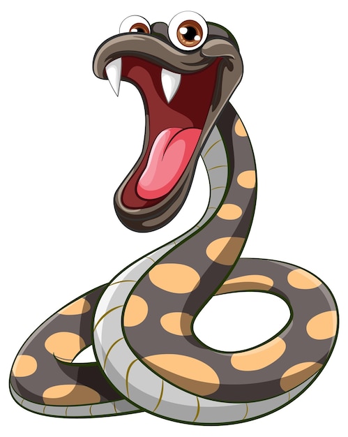 Vector polka dot snake cartoon
