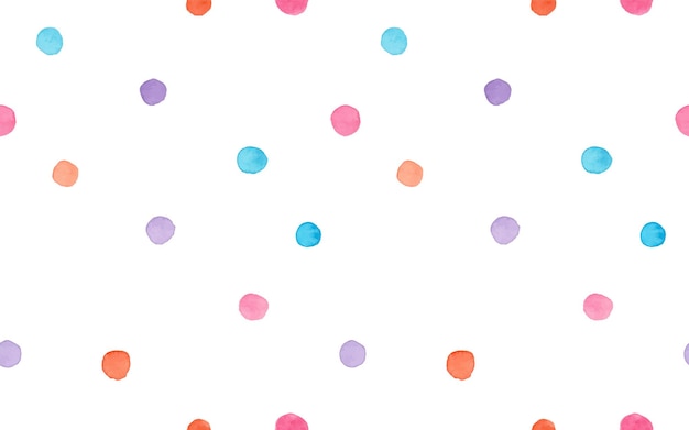 Polkadot aquarel als naadloos patroon