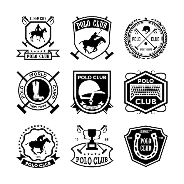 Vector polo badges