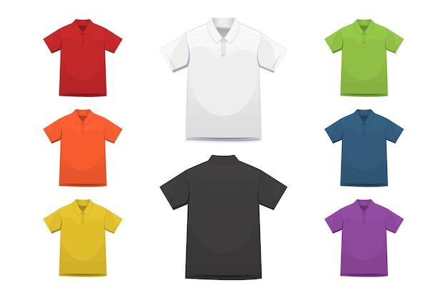 Vector polo shirt collection