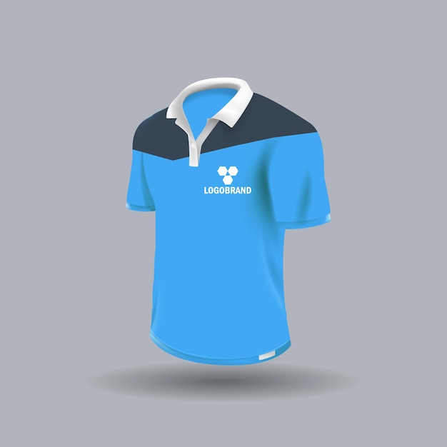 Vector polo t-shirt ontwerp overhemd mockup