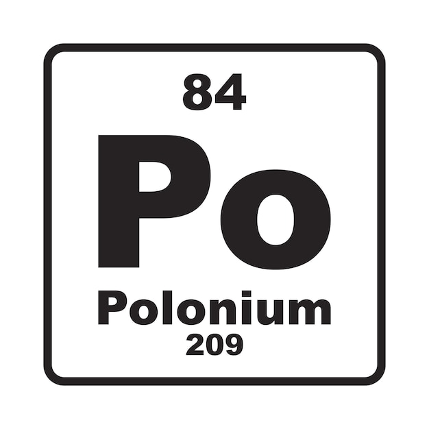 Vector polonium element icon