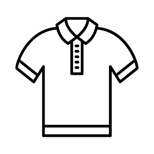 Poloshirt lijn illustratie