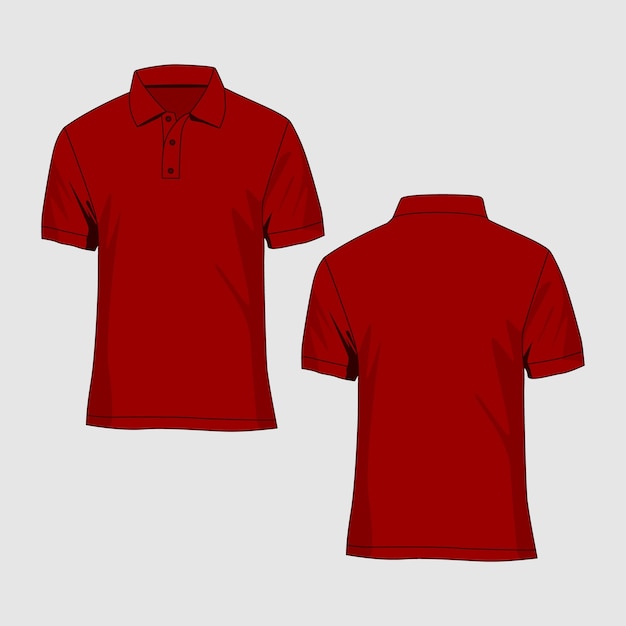 Poloshirt Mockup Vector Afbeelding En Illustratie