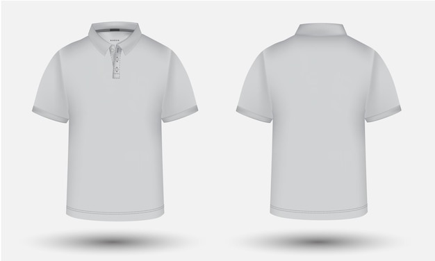 Vector poloshirtontwerp en mockuppoloshirt technische mode-illustratie herenpoloontwerp