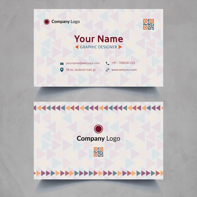 poly abstract business card template