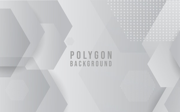 Polygon Abstract Background White Color