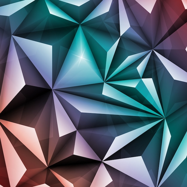 Polygon abstract geometric triangle multicolored background