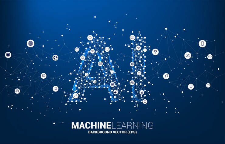 Vector polygon dot connect line shaped ai. 
