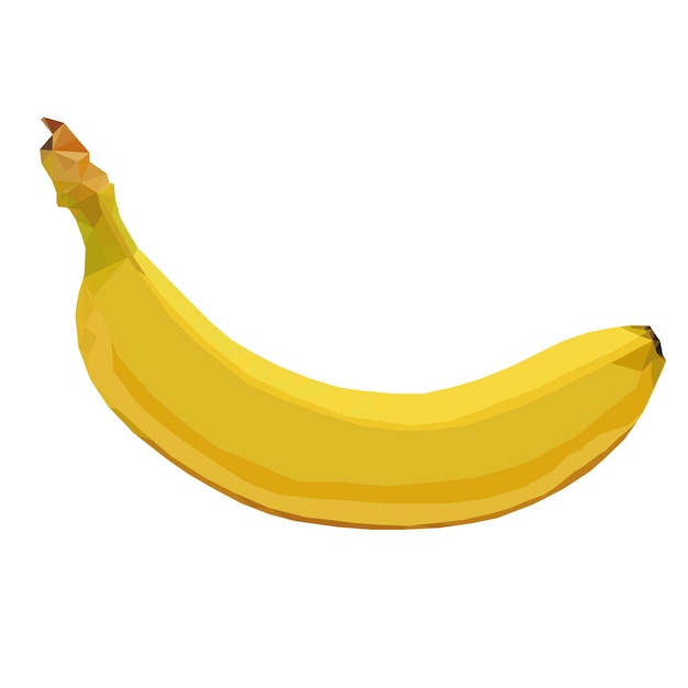 Vector polygon fruit abstarct banana vector illustration