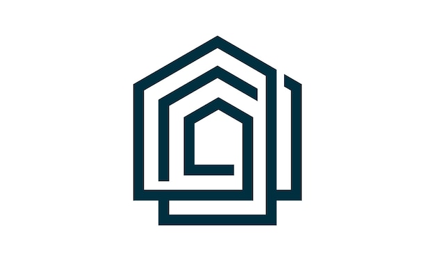 Polygon house logo template