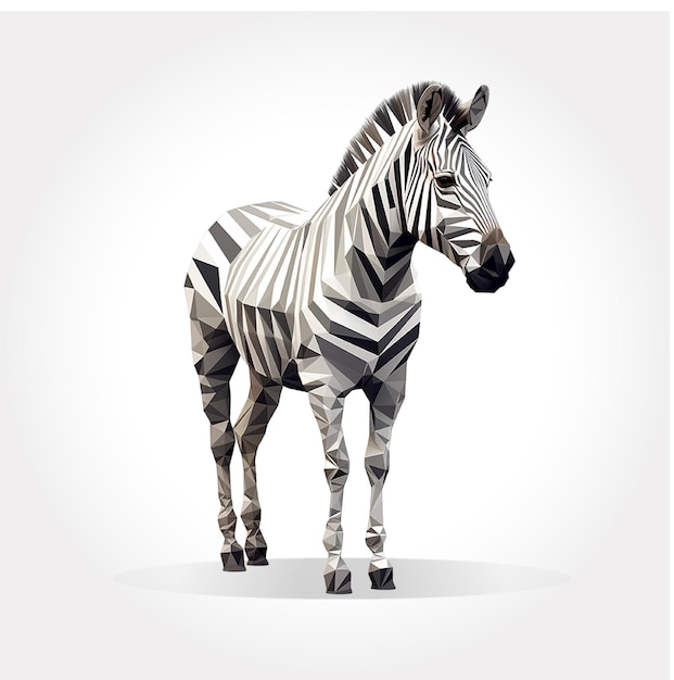 Vettore poligono safari animal_zebra