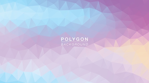 Polygon unicorn soft rainbow