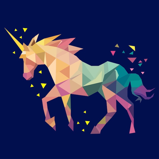 Vector polygon unicorn