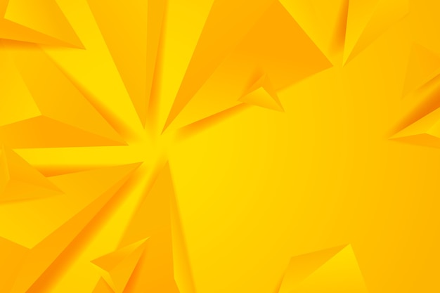 Vector polygonal 3d background with yellow monochome tones