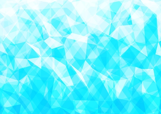 Vector polygonal abstract cover design in glittery light blue a3