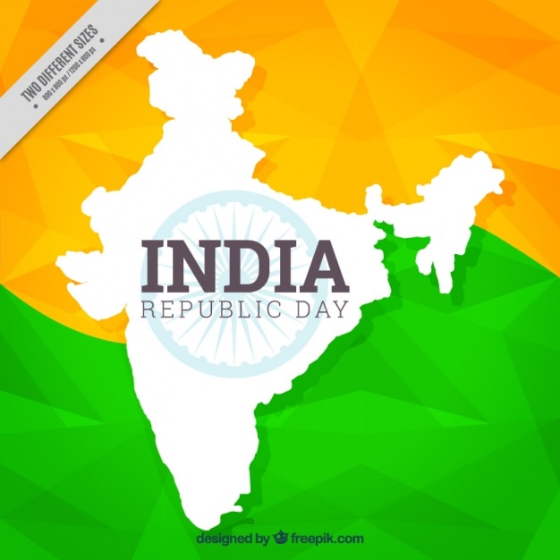 Vector polygonal background for indian republic day