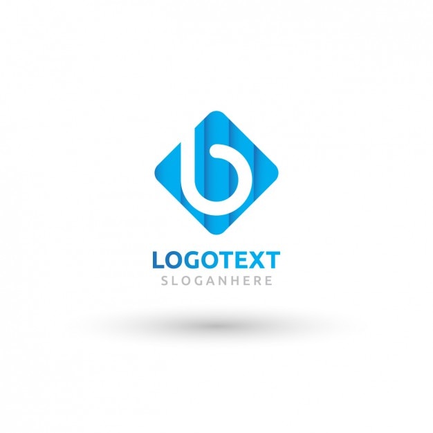 Vector polygonal blue logo