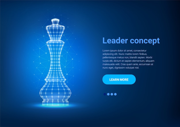 Polygonal chess Queen web template