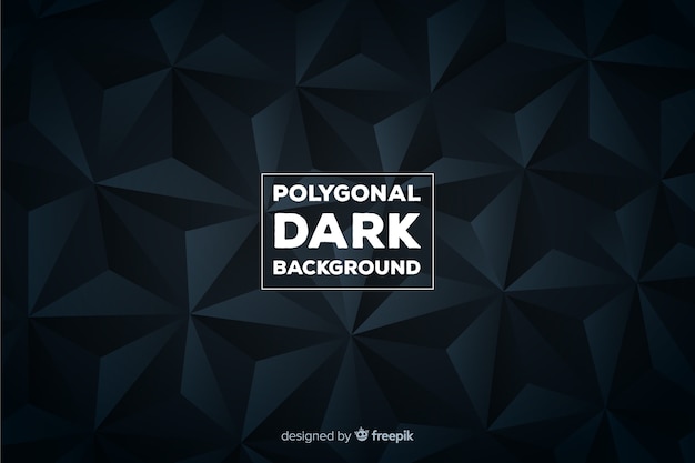 Vector polygonal dark background