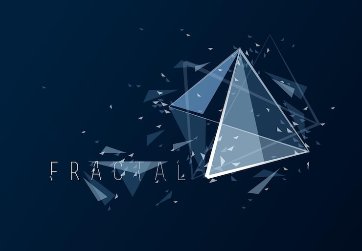 Vector polygonal elements vector abstract background, low poly 3d object, connected lines in perspective fractal design element, mesh lattice net technology theme.