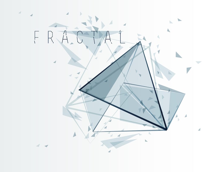 Vector 다각형 요소 벡터 추상 배경, 낮은 폴리 3d 개체, 원근감 프랙탈 디자인 요소의 연결된 선, 메쉬 격자 그물 기술 테마.