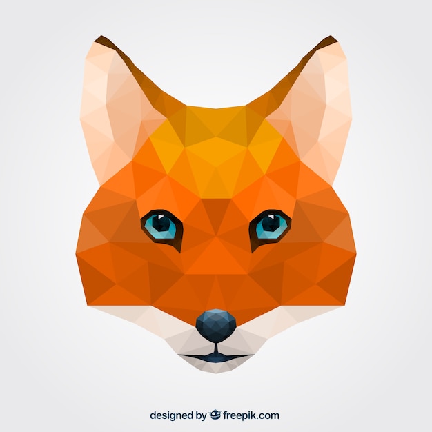 Vector polygonal fox