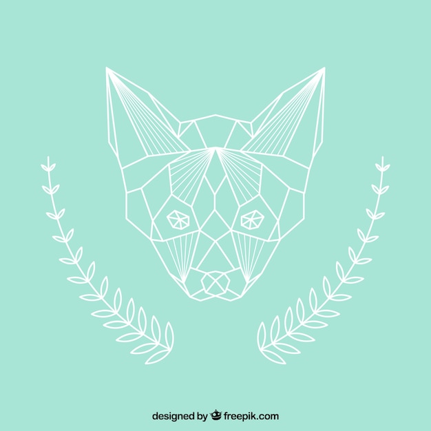 Vector polygonal fox